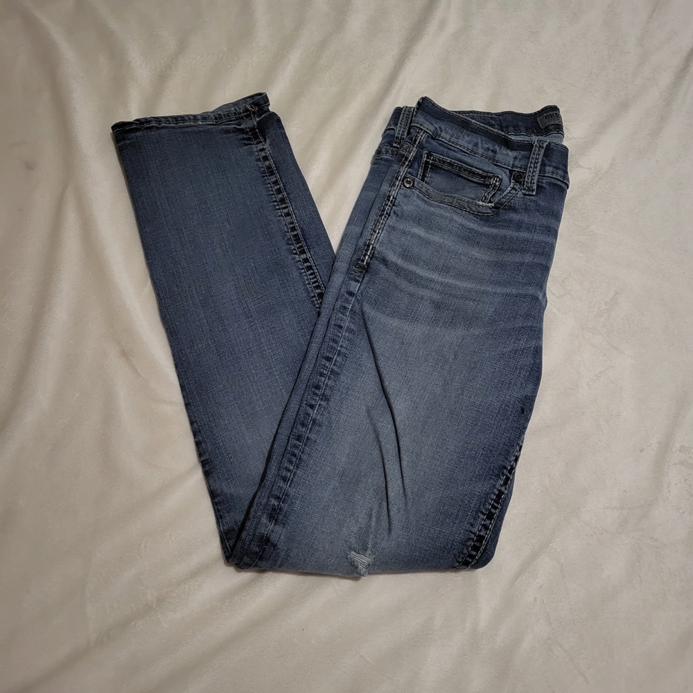 BKE Men's Slim Straight Jeans - Dark Blue